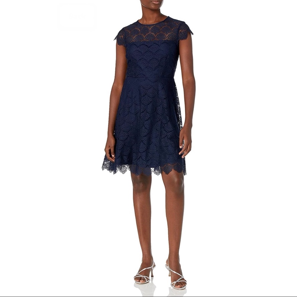 Navy lace dress